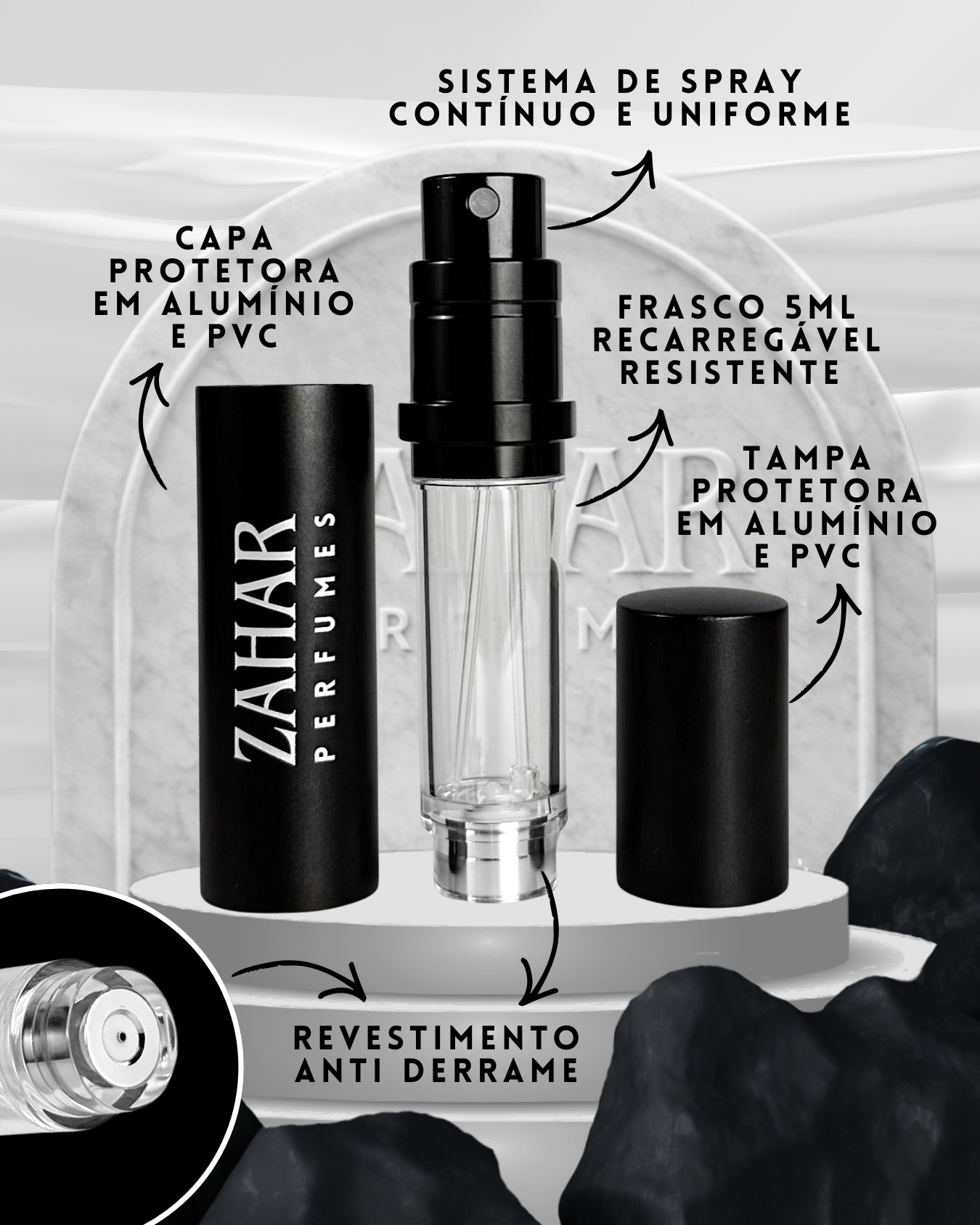 Frasco 5ml Recarregável